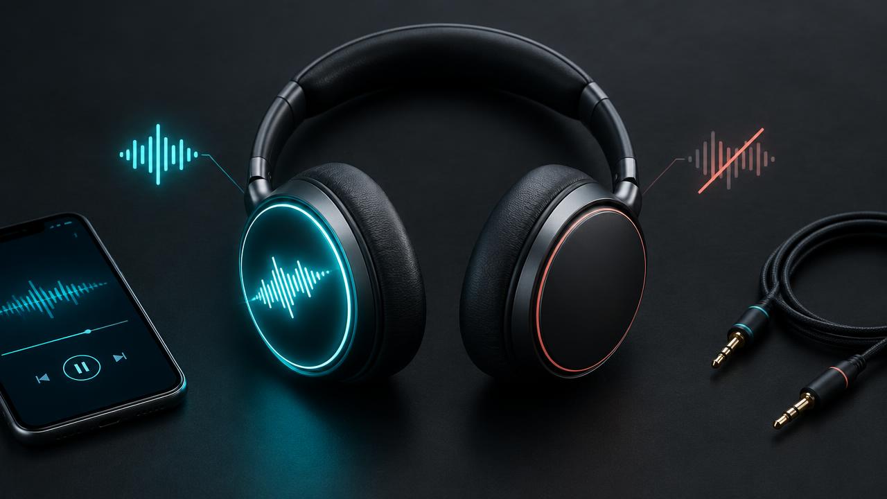 Headphones with one active earcup and one silent earcup